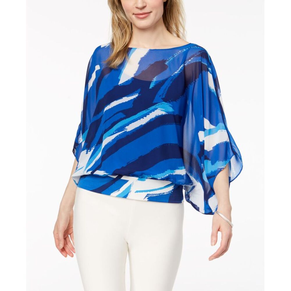 Alfani Printed Chiffon Top